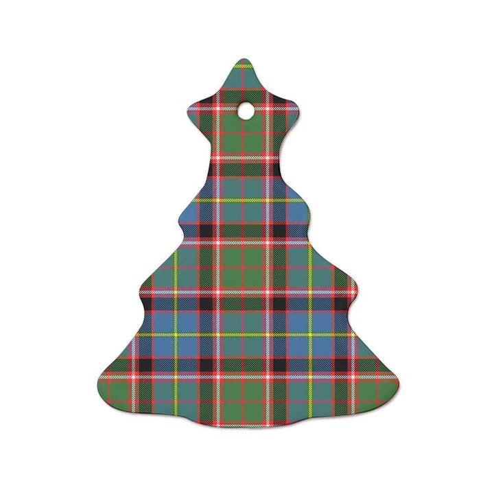 Scottish Stirling & Bannockburn District Clan Tartan Ceramic Ornament  Tree Shape Tartan Plaid