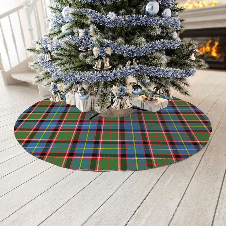 Scottish Stirling & Bannockburn District Clan Tartan Christmas Tree Skirt No Tassels 3 Tartan Plaid