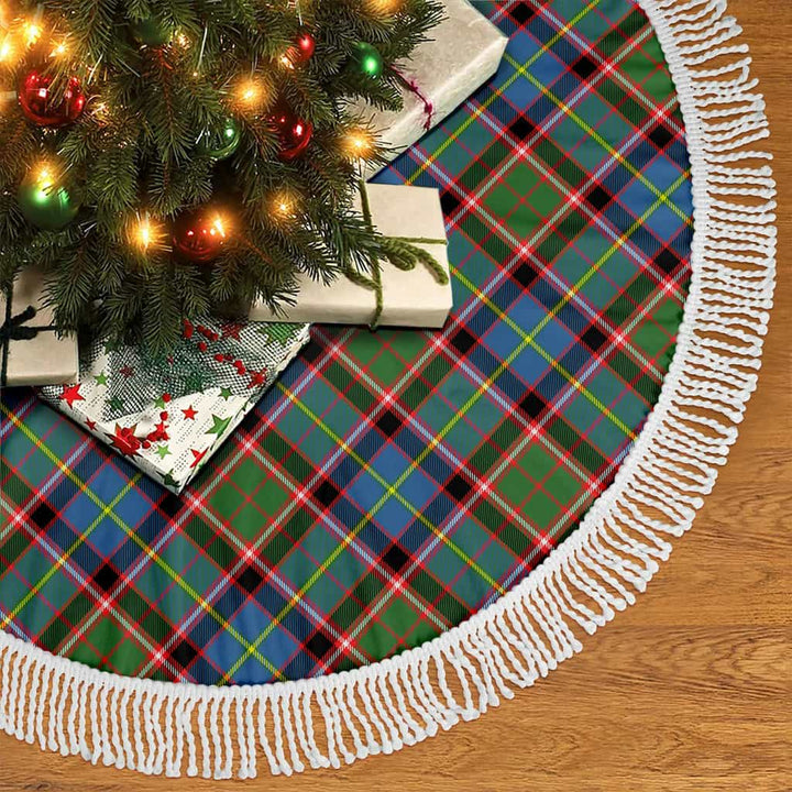 Scottish Stirling & Bannockburn District Clan Tartan Christmas Tree Skirt Tassels 2 Tartan Plaid