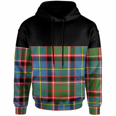 Scottish Stirling & Bannockburn District Clan Tartan Hoodie - Horizontal Style Front Side Tartan Plaid