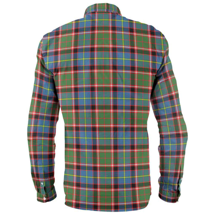 Scottish Stirling & Bannockburn District Clan Tartan Long Sleeve Shirt Back Side Tartan Plaid