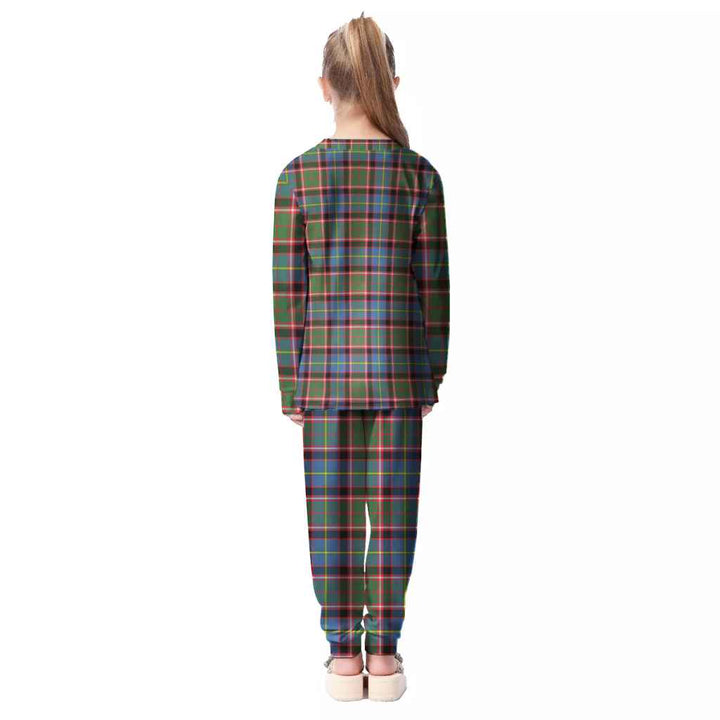 Scottish Stirling & Bannockburn District Clan Tartan Pajama Set Kid Back Side Tartan Plaid