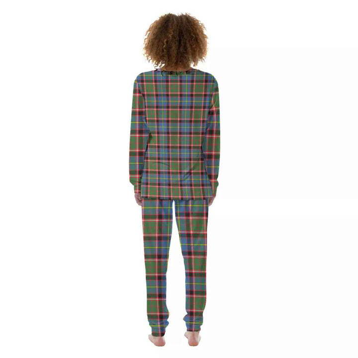 Scottish Stirling & Bannockburn District Clan Tartan Pajama Set Women Back Side Tartan Plaid