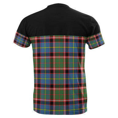 Scottish Stirling & Bannockburn District Clan Tartan T-Shirt Horizontal Style Back Side Tartan Plaid