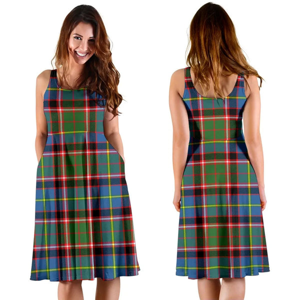 Scottish Stirling & Bannockburn District Clan Tartan Women Midi Dress