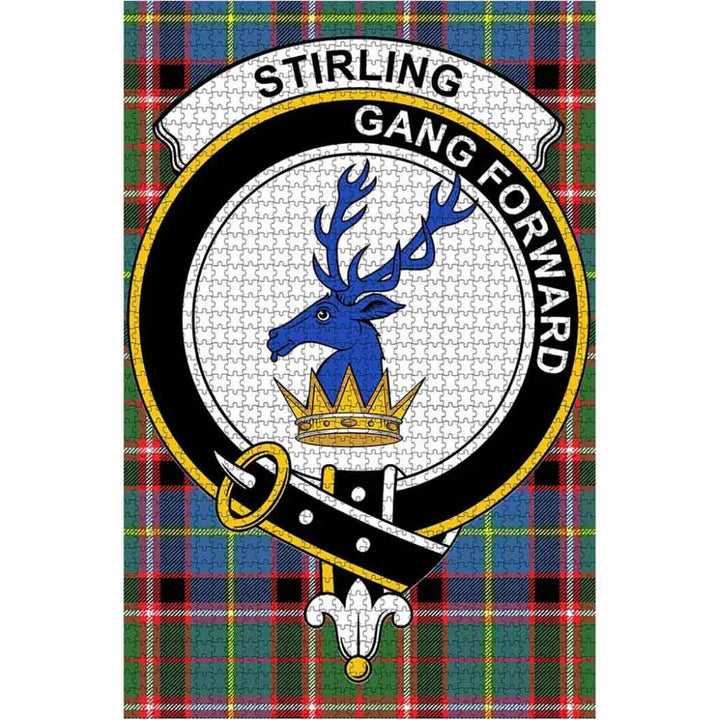Scottish Stirling Clan Crest Tartan Jigsaw Puzzle 1