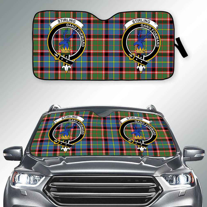Scottish Stirling (of Cadder-Present Chief) Clan Crest Tartan Car Windshield Sun Shade Tartan Plaid 2