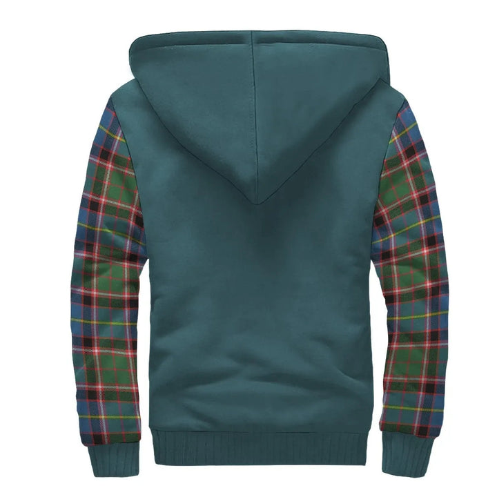 Scottish Stirling (of Cadder-Present Chief) Clan Crest Tartan Plaid Sleeve Sherpa Hoodie