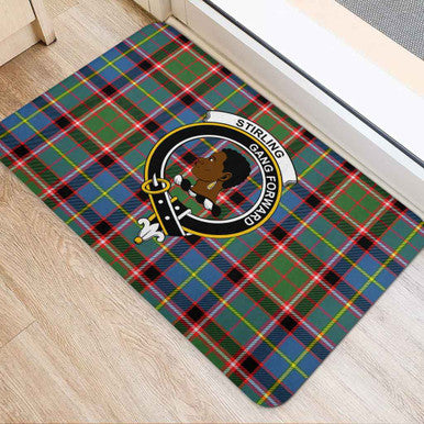 Scottish Stirling (of Keir) Clan Crest Tartan Door Mat Tartan Plaid 2