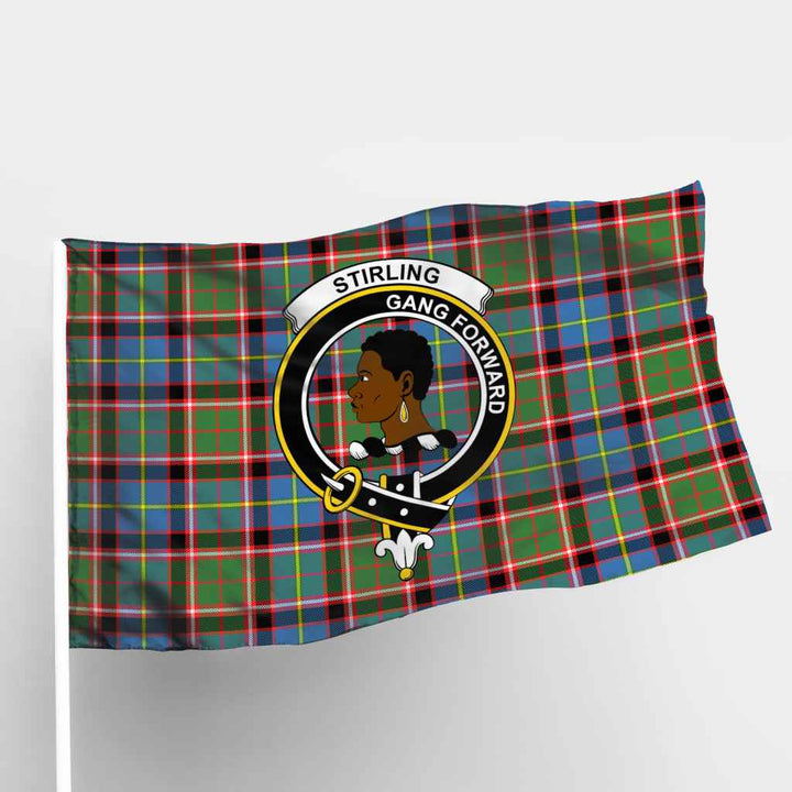 Scottish Stirling (of Keir) Clan Crest Tartan Flag Parade Tartan Plaid 1