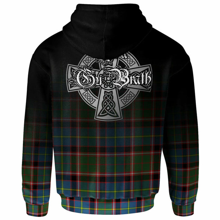 Scottish Stirling (of Keir) Clan Crest Tartan Hoodie - Alba Gu Brath Family Crest Celtic Inspired Back Side Tartan Plaid