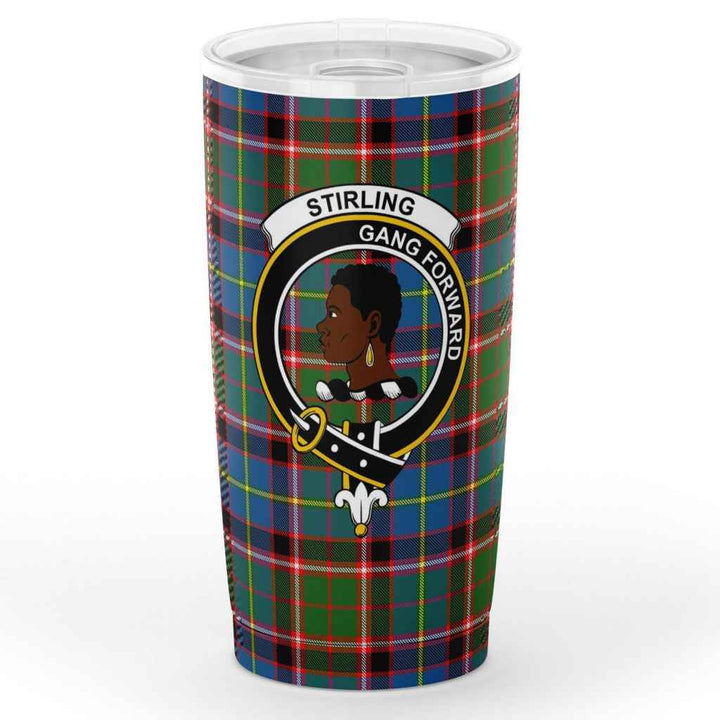 Scottish Stirling (of Keir) Clan Crest Tartan Insulated Tumbler Tartan Plaid 1