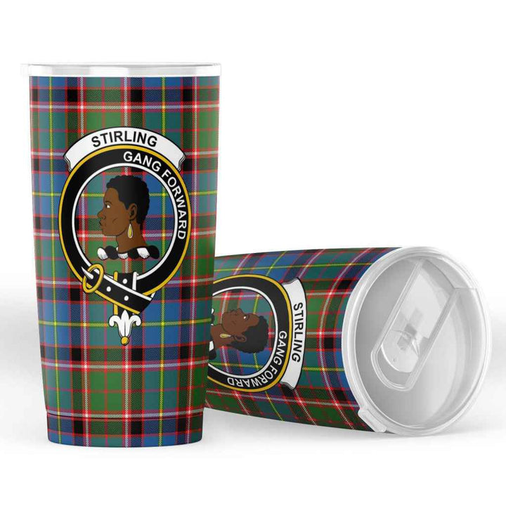 Scottish Stirling (of Keir) Clan Crest Tartan Insulated Tumbler Tartan Plaid 4