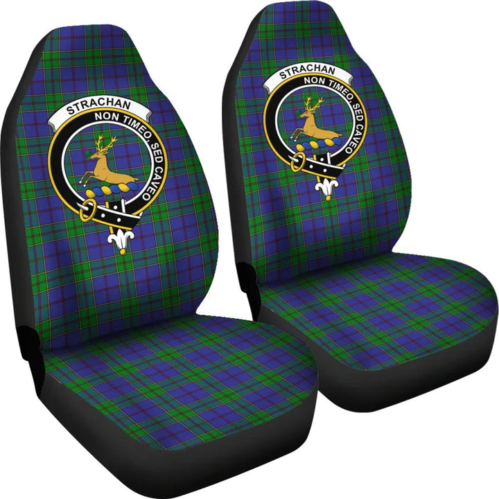 Scottish Strachan Clan Crest Tartan Car Seat Covers 4