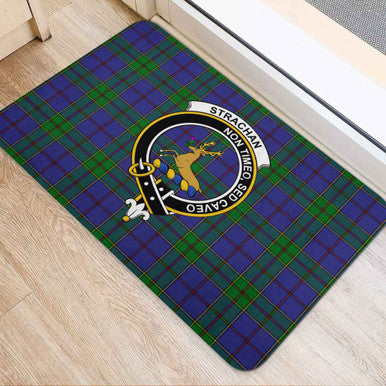 Scottish Strachan Clan Crest Tartan Door Mat Tartan Plaid 2