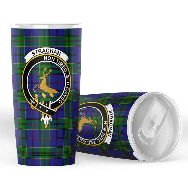Scottish Strachan Clan Crest Tartan Insulated Tumbler Tartan Plaid 4