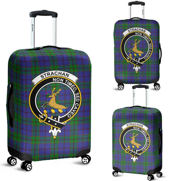 Scottish Strachan Clan Crest Tartan Luggage Cover Tartan Plaid 1