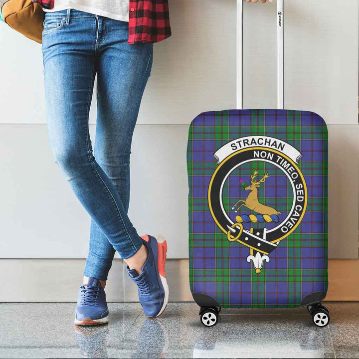 Scottish Strachan Clan Crest Tartan Luggage Cover Tartan Plaid 2