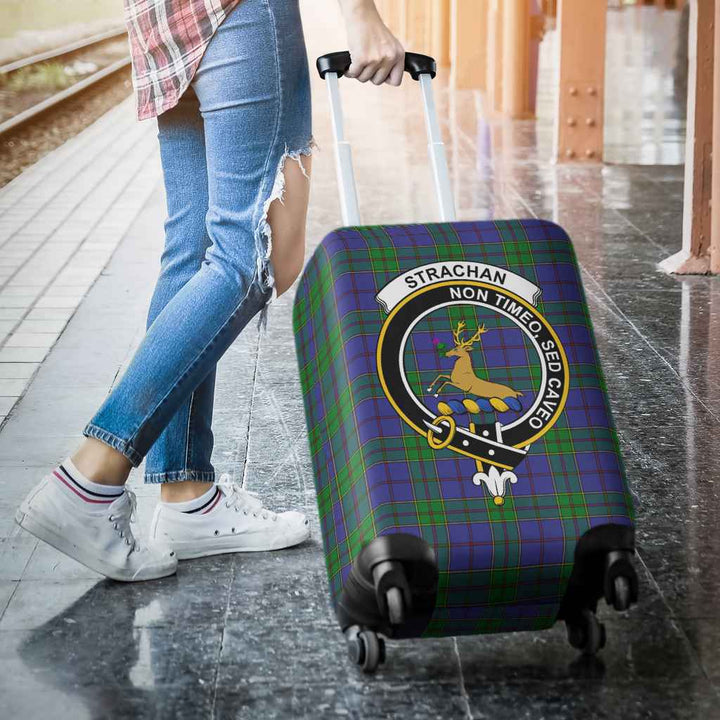 Scottish Strachan Clan Crest Tartan Luggage Cover Tartan Plaid 3