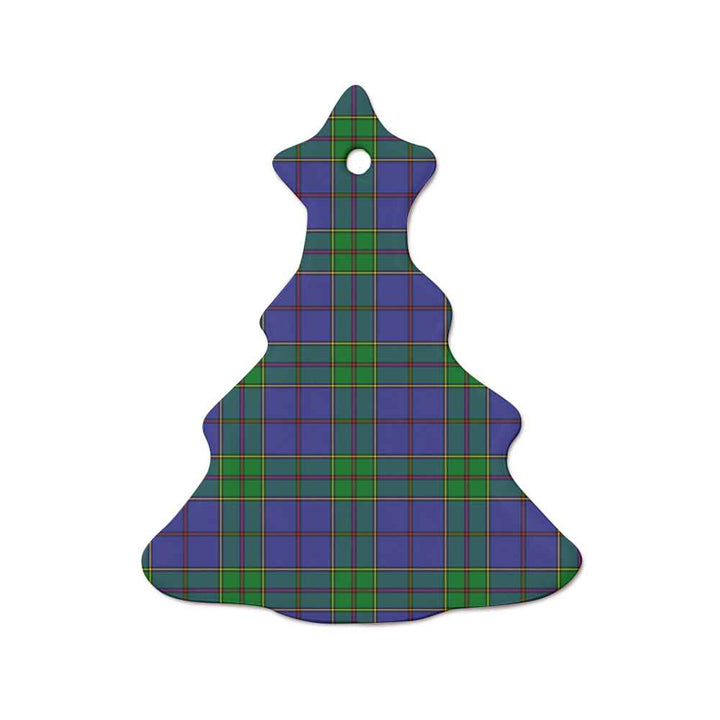 Scottish Strachan Clan Tartan Ceramic Ornament  Tree Shape Tartan Plaid