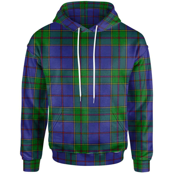 Scottish Strachan Clan Tartan Hoodie Front Side Tartan Plaid