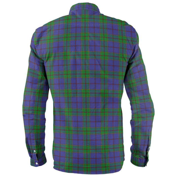 Scottish Strachan Clan Tartan Long Sleeve Shirt Back Side Tartan Plaid