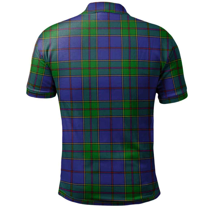Scottish Strachan Clan Tartan Polo Shirt Back Side Tartan Plaid