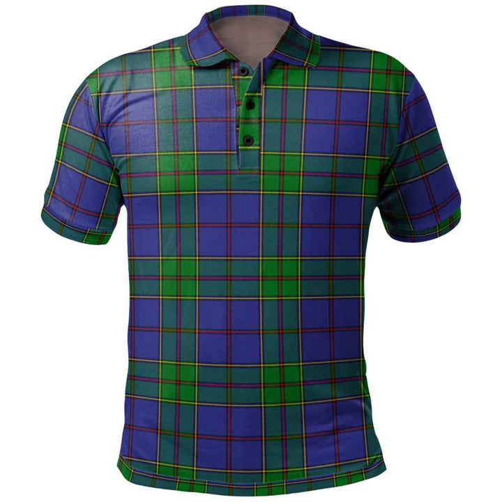 Scottish Strachan Clan Tartan Polo Shirt Front Side Tartan Plaid