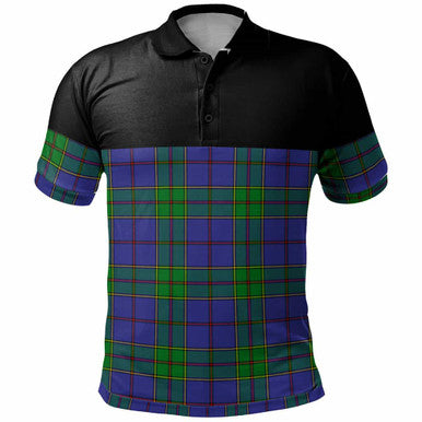 Scottish Strachan Clan Tartan Polo Shirt - Horizontal Style Front Side Tartan Plaid