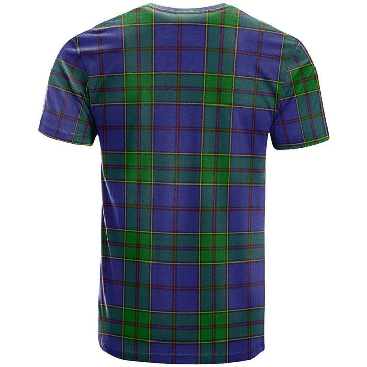 Scottish Strachan Clan Tartan T-Shirt Back Side Tartan Plaid