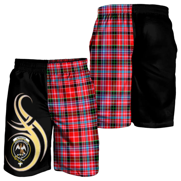 Scottish Straiton Clan Crest Tartan Believe in Me Men's Shorts