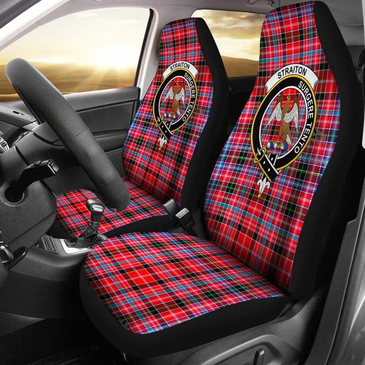Scottish Straiton Clan Crest Tartan Car Seat Covers 2