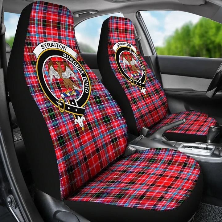 Scottish Straiton Clan Crest Tartan Car Seat Covers 3