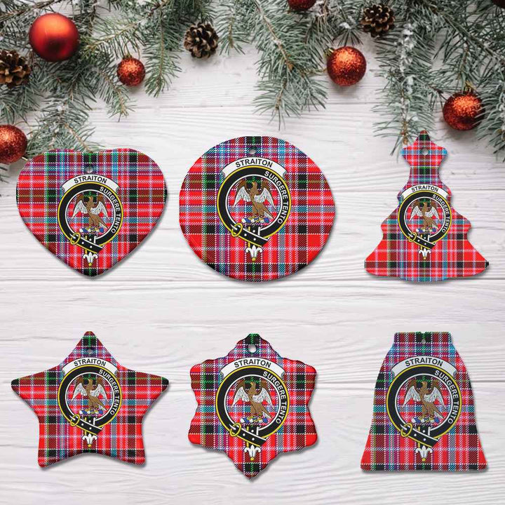 Scottish Straiton Clan Crest Tartan Ceramic Ornament All Tartan Plaid