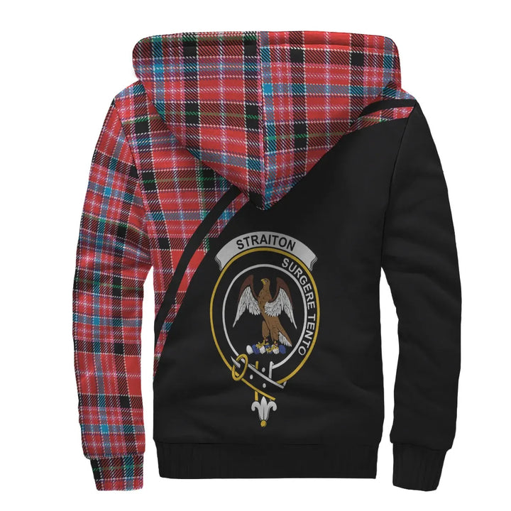 Scottish Straiton Clan Crest Tartan Curve Sherpa Hoodie