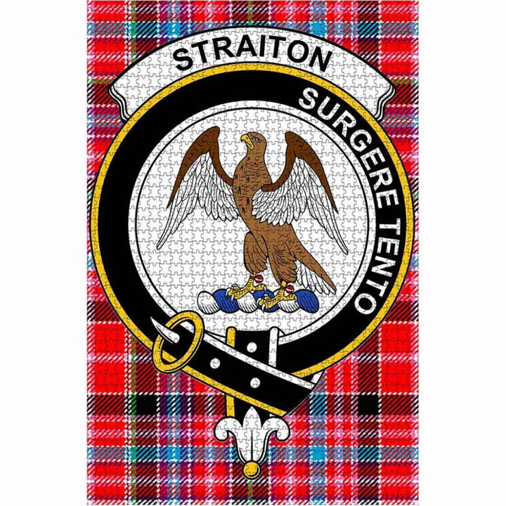 Scottish Straiton Clan Crest Tartan Jigsaw Puzzle 1