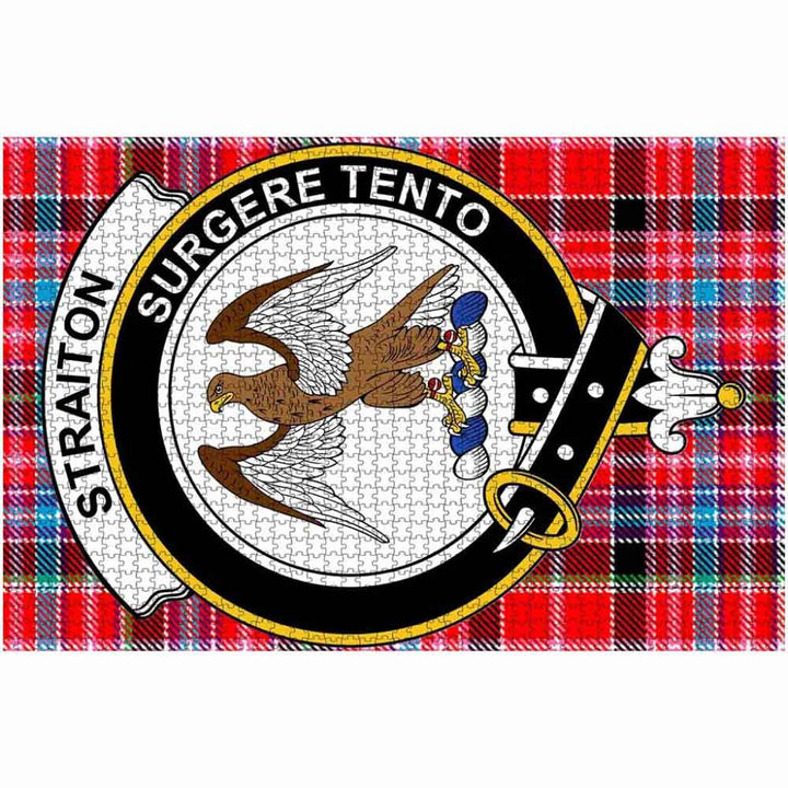 Scottish Straiton Clan Crest Tartan Jigsaw Puzzle 2