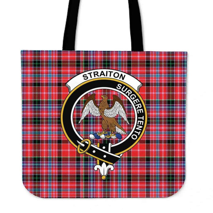 Scottish Straiton Clan Crest Tartan Tote Bag Tartan Plaid