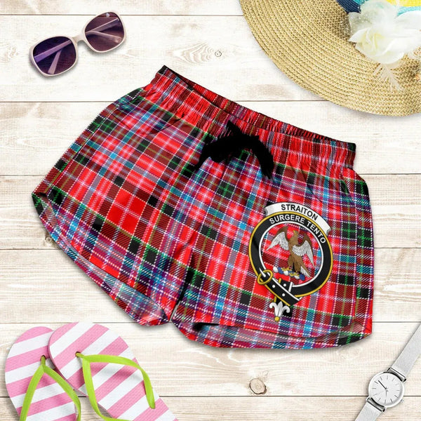 Scottish Straiton Clan Crest Tartan Women Shorts