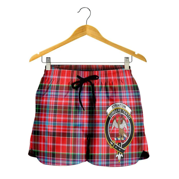 Scottish Straiton Clan Crest Tartan Women Shorts