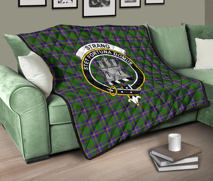 Scottish Strange of Balkaskie Clan Crest Tartan Quilt Tartan Plaid 10
