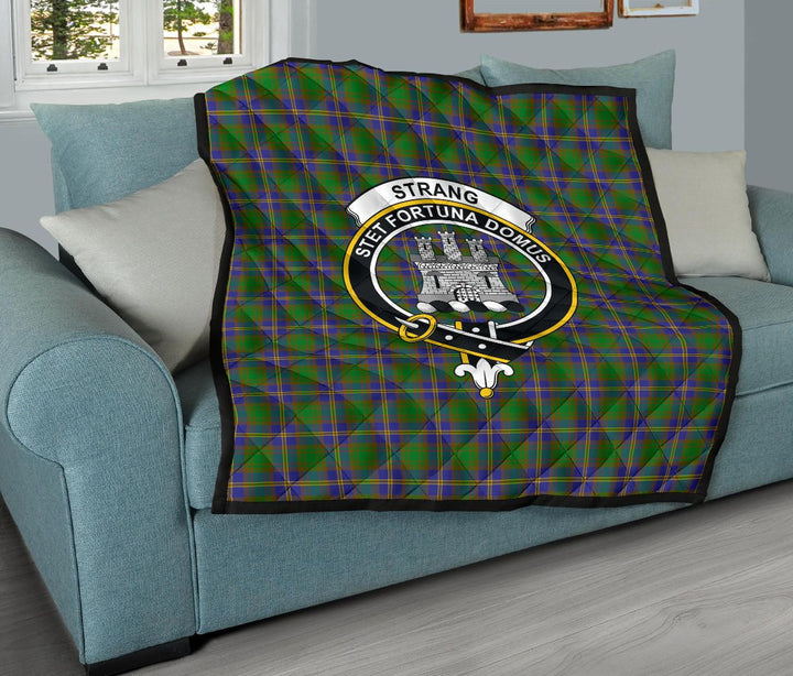 Scottish Strange of Balkaskie Clan Crest Tartan Quilt Tartan Plaid 11