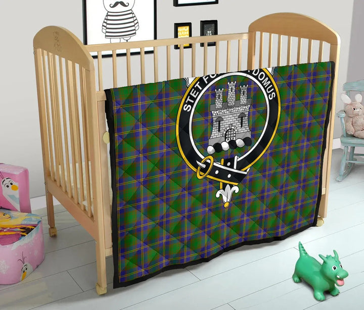 Scottish Strange of Balkaskie Clan Crest Tartan Quilt Tartan Plaid 13