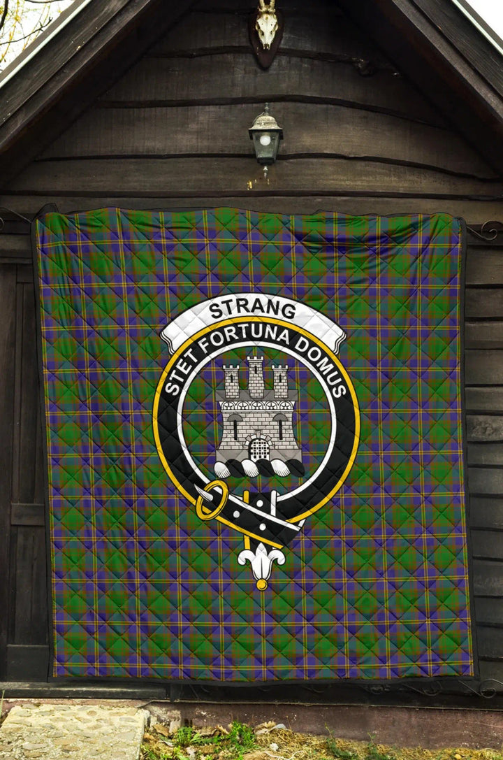 Scottish Strange of Balkaskie Clan Crest Tartan Quilt Tartan Plaid 3