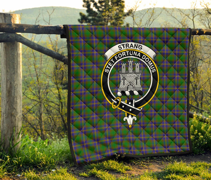 Scottish Strange of Balkaskie Clan Crest Tartan Quilt Tartan Plaid 6
