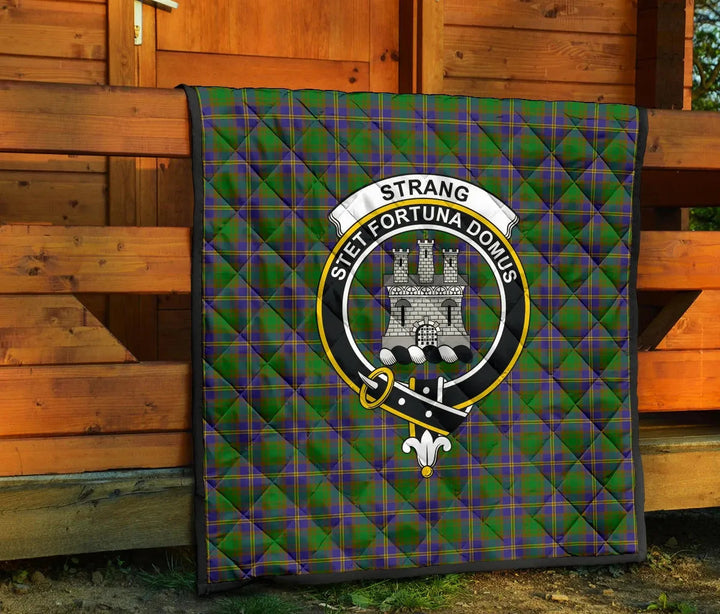 Scottish Strange of Balkaskie Clan Crest Tartan Quilt Tartan Plaid 7