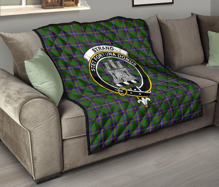 Scottish Strange of Balkaskie Clan Crest Tartan Quilt Tartan Plaid 8