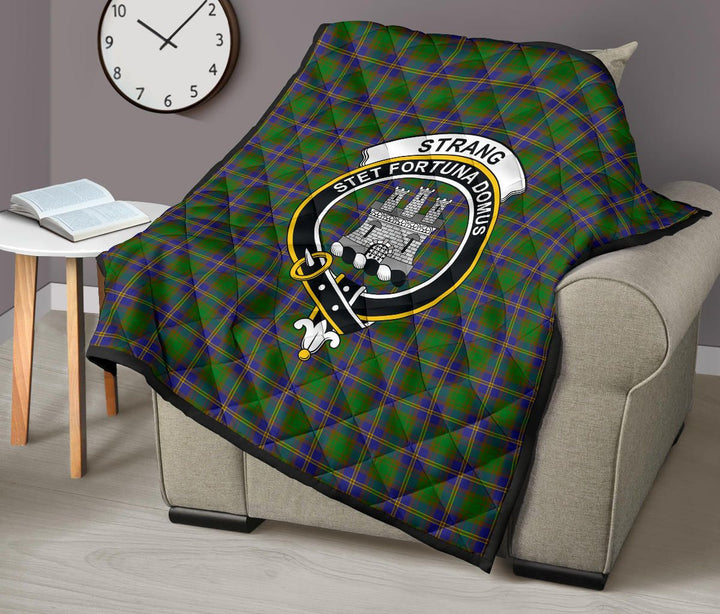 Scottish Strange of Balkaskie Clan Crest Tartan Quilt Tartan Plaid 9