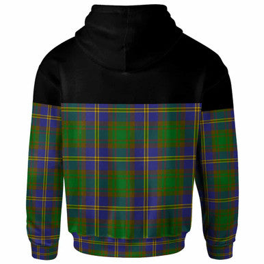 Scottish Strange of Balkaskie Clan Tartan Hoodie - Horizontal Style Back Side Tartan Plaid