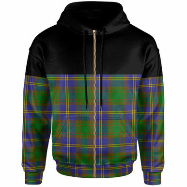 Scottish Strange of Balkaskie Clan Tartan Hoodie - Horizontal Style Zip Tartan Plaid